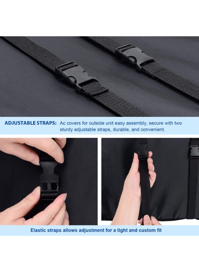 غطاء مكيف هواء خارجي شديد التحمل، مقاوم للماء والغبار، بقدرة 1.5 حصان، لحماية وحدة التكييف، عملي ومناسب لجميع الأحجام. - Image 5